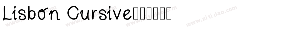 Lisbon Cursive字体转换